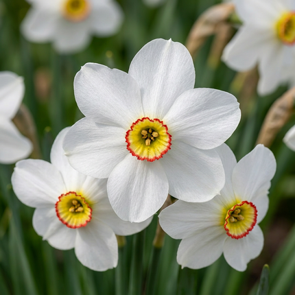 40x Narcissus Recurvus - Bloembollen - Witte fakkelnarcis - Wit - Voorjaarsbloeier - Bolmaat 12/14