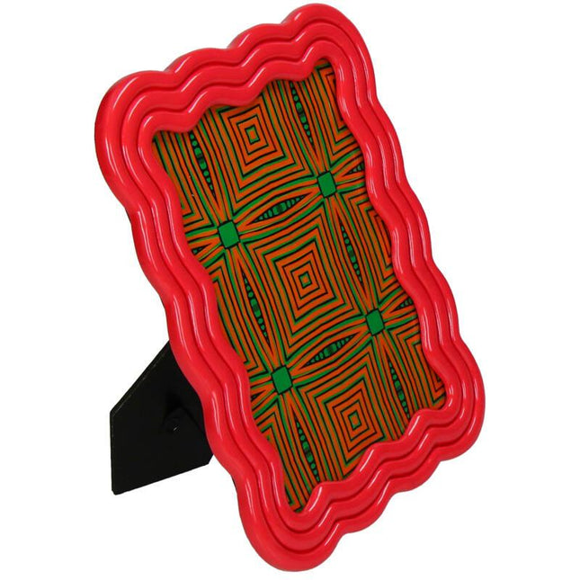 Gebogener Bilderrahmen aus Polyresin, Rosa