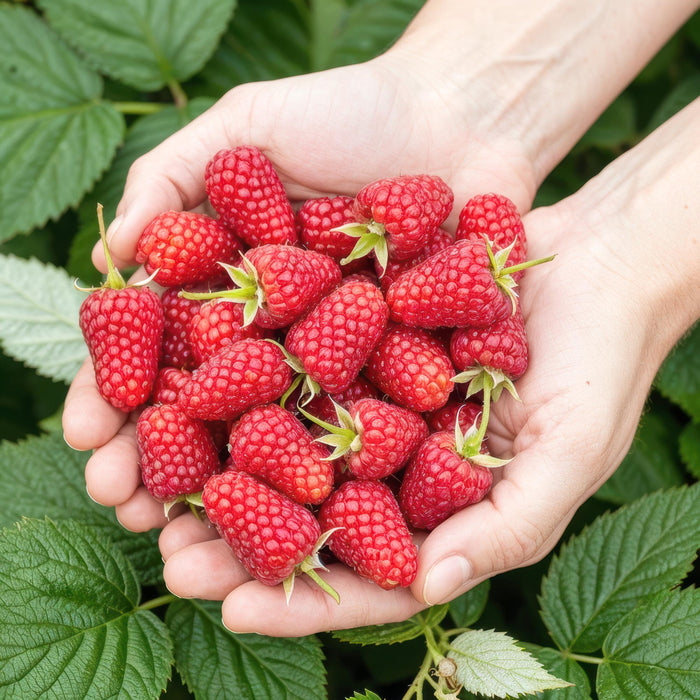 Framboos - Rubus idaeus Heritage - Winterhard - 3 Planten - Pot 9 cm - Rode Framboos
