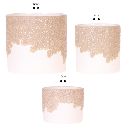 Kolibri Company | Combi deal | Bloom sierpot zand – set 6cm + 9cm + 12cm