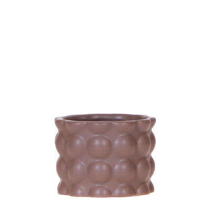 Kolibri Home | Doniczka dekoracyjna bawełniana - Brązowa - Ø6 cm