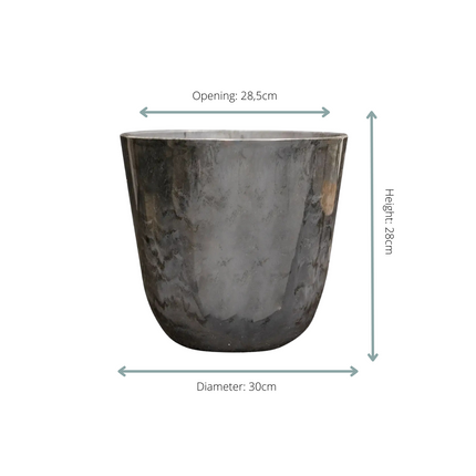 Pot gris marbre Palerme D30 x H28
