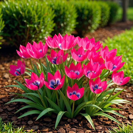 Flower Bulbs - Tulip Little Beauty - Color Dark Pink - 25 pieces - Bulb Size 6/7 - XXL Pack