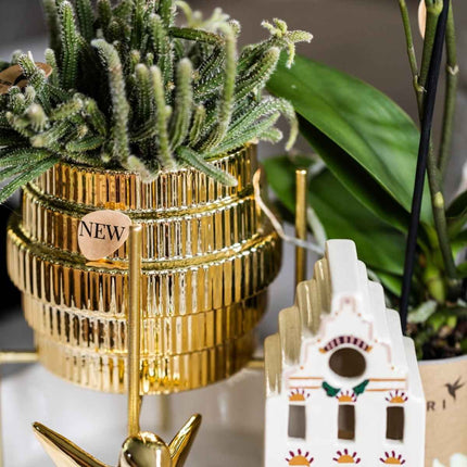 Kolibri Home | Allure Empire Shiny sierpot - Goud - Ø9cm