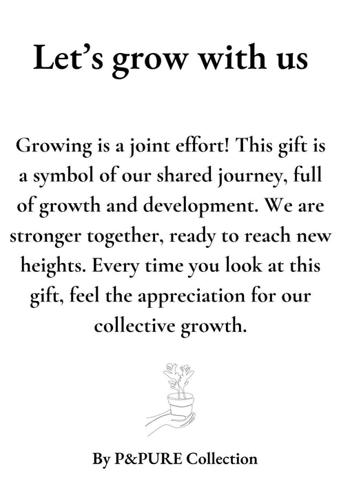 Sansevieria Gift "Let's Grow With Us" met wenskaart - Ø12cm - ↕30cm