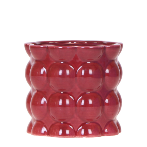 Kolibri Home | Maceta decorativa Cotton Shine - Roja - Ø9cm