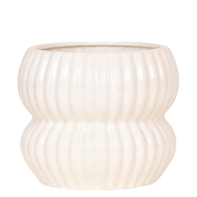 Kolibri Orchids | Witte Nazaré orchidee + Horizon sierpot wit – potmaat Ø9cm
