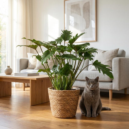 Philodendron Xanadu - met Mand - ↕60cm - Ø19cm