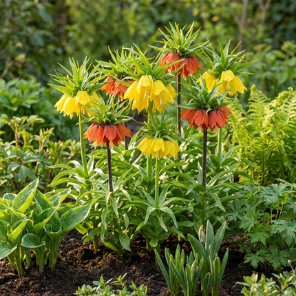 6x Fritillaria Imperialis Mix - Bloembollen - Keizerskroon mix - Diversen - Voorjaarsbloeier - Bolmaat 18/20