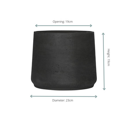 Jumbo Patt Black Washed - D23 x H19