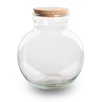 Bouteille terrarium (avec) éclairage - Teddy - Ø 25 cm ↑ 26,5 cm - Sans bouchon LED