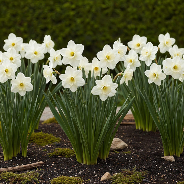 Bulbi di fiori - Narciso a cappuccio - Colore bianco - 15 pezzi - Dimensione bulbo 10/12 - Confezione XXL