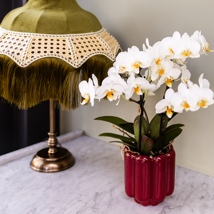 Kolibri Home | Retro Shine decorative pot - Red - Ø9cm