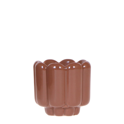 Kolibri Home | Retro Shine decorative pot - Brown - Ø6cm
