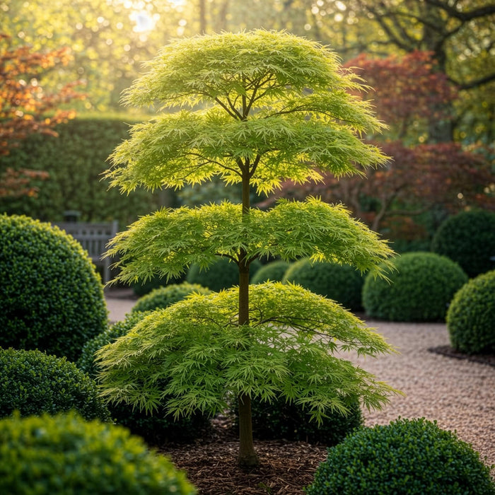 Japanse Esdoorn - Acer Palmatum Emerald Lace - Groen - ↕35cm - Ø12cm