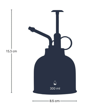 Plant mister - Plantenvernevelaar - RVS plantenspuit - Donker zilver - ↕15,5cm