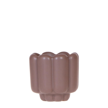 Kolibri Home | Doniczka dekoracyjna w stylu retro - Brązowa - Ø6 cm