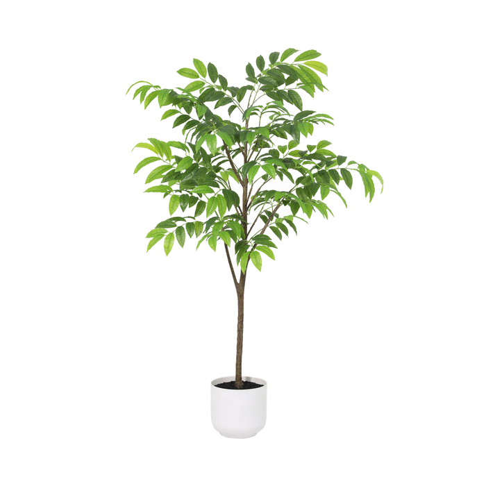 Plante artificielle tropicale avec pot blanc - ↕153
