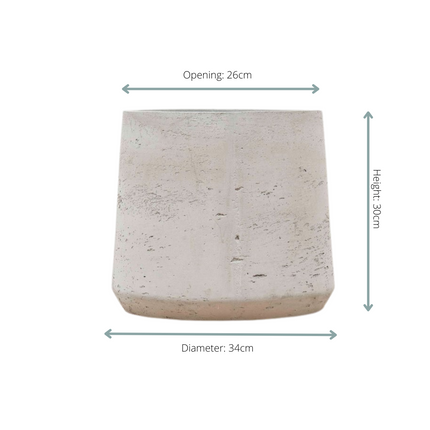 Aniek Cement Pot - D34 x H30