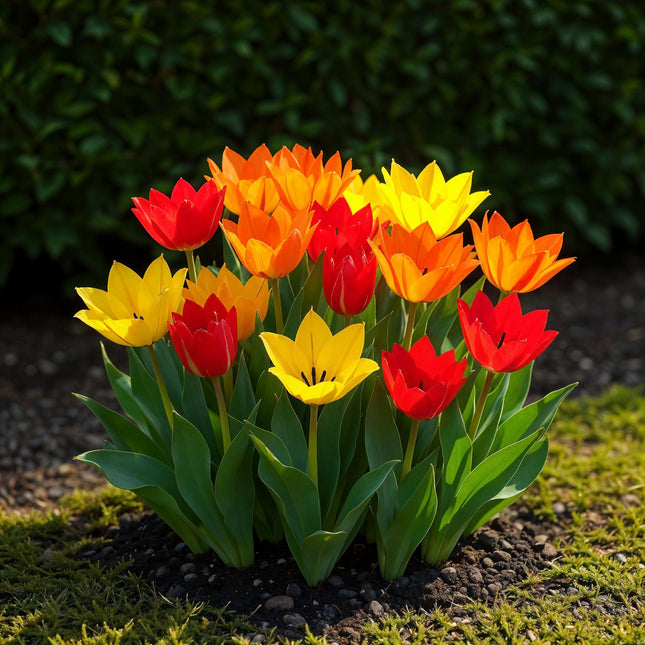 Bulbi da fiore - Tulipani Praestans mix - Vari colori - 25 pezzi - Misura bulbo 8/9 - Confezione XXL