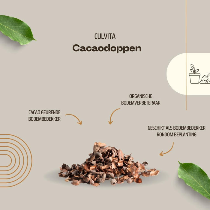 Cacaodoppen Culvita - 70 Liter - Cacao geurende bodembedekker - Organische bodemverbeteraar
