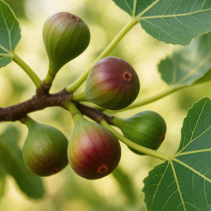 Fruitplant - Vijgenboom - Ficus caria Little mis Figgy - Rode Vrucht - 2 planten - Pot 15cm Hoogte 50cm