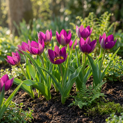 200x Tulipa Persian Pearl - Bloembollen - Tulipa Persian Pearl - Paars - Voorjaarsbloeier - Bolmaat 6/7