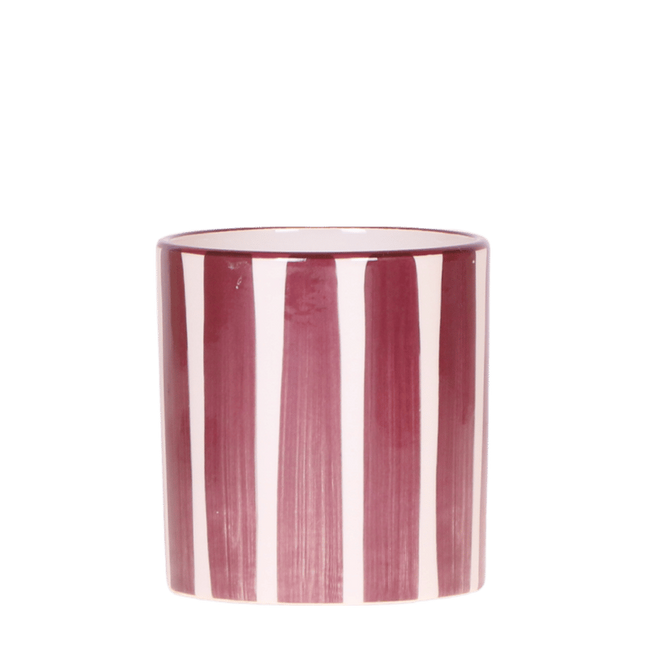 Kolibri Home | Painted Stripe sierpot - Rood - Ø9cm