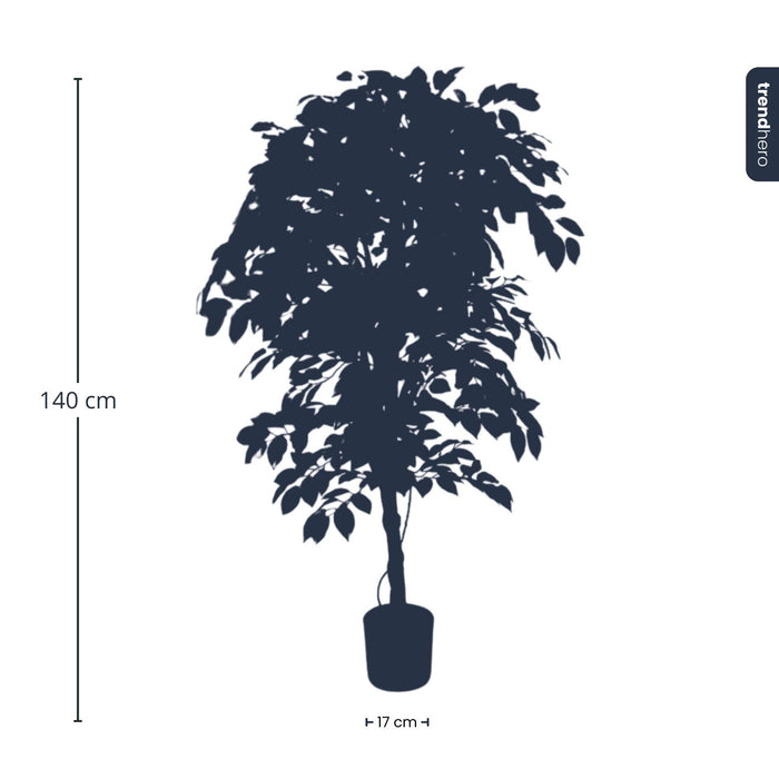 Kunstplant Ficus Deluxe Vine Kunstboom - ↕140cm