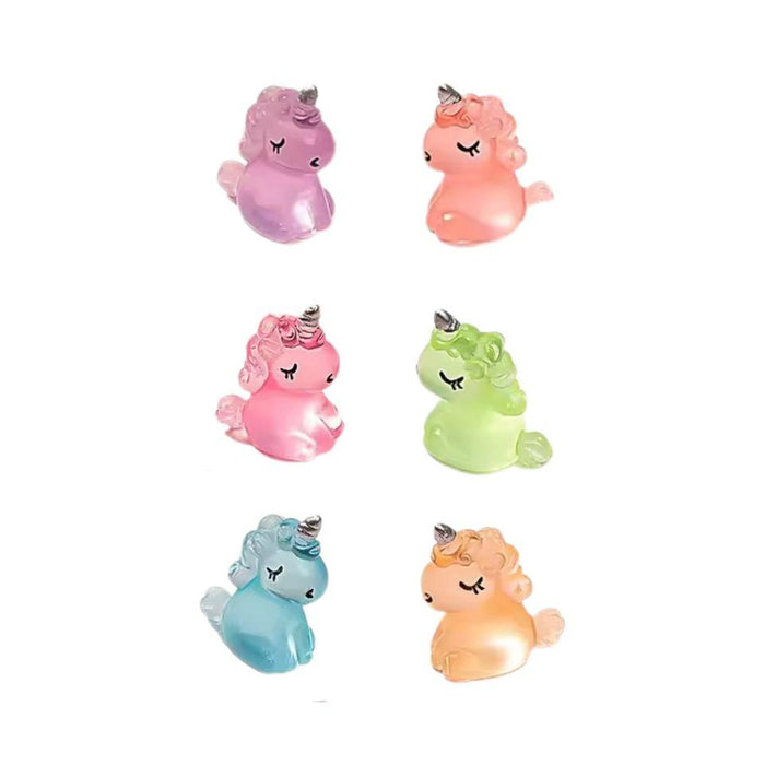 Glow in the dark - Unicorns - Multi - ↑ 2,5 cm - 6 stuks