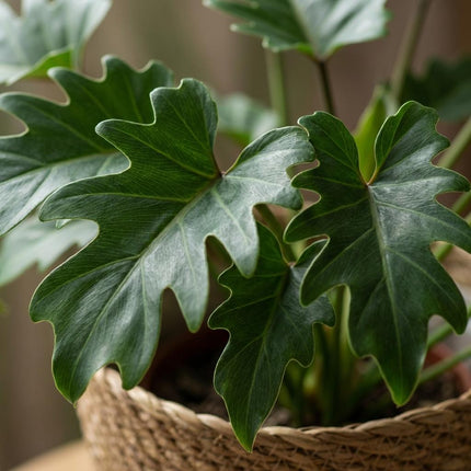Philodendron Xanadu - met Mand - ↕60cm - Ø19cm