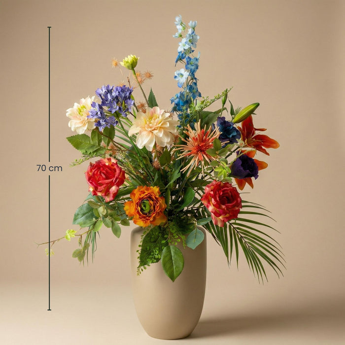 Artificial Flower Bouquet “Colorful Bloom Deluxe” – Real Touch – ↕70cm – 18 Stems