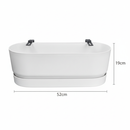 Balkonbak Elho Greenville Easy Balcony D25cm - Wit - Bloembak