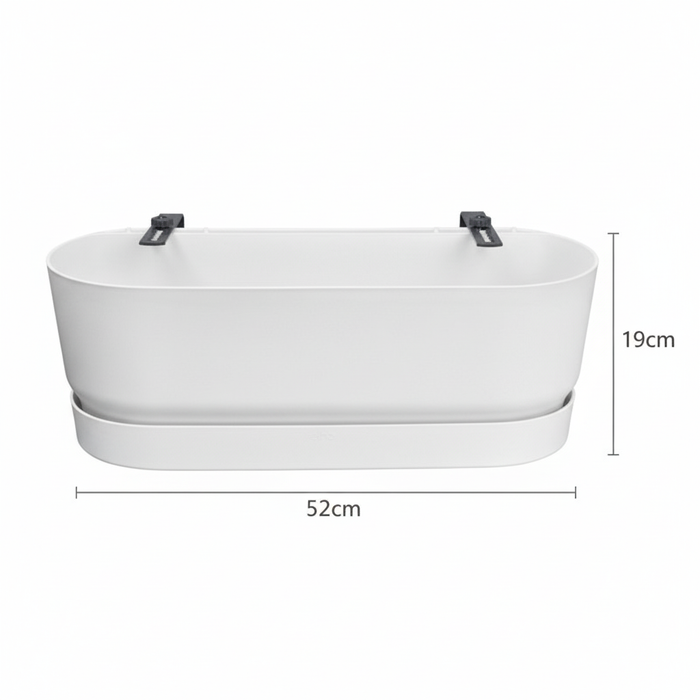 Balkonbak Elho Greenville Easy Balcony D25cm - Wit - Bloembak