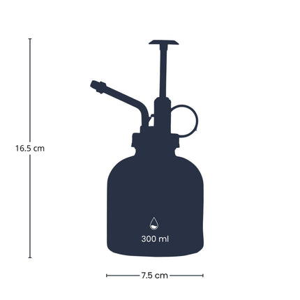 Plantespray - Klart glas med sort - 300 ml