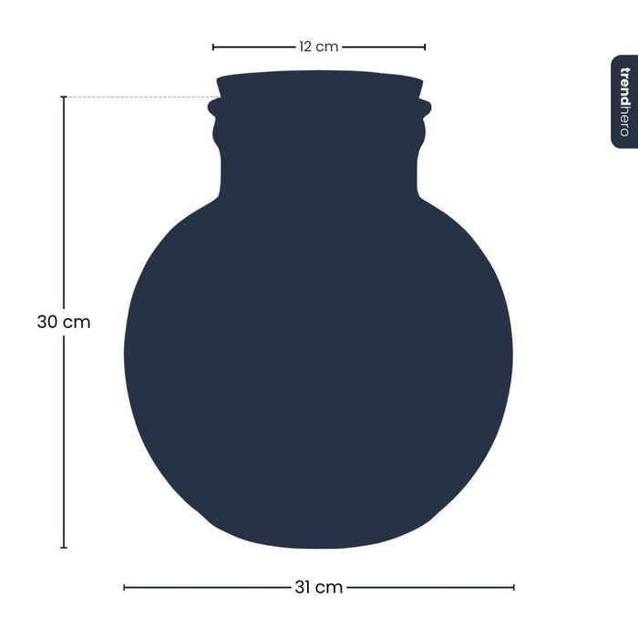 Terrarium fles met kurk - Bolder Bob - Ø 30 cm ↑ 31 cm - Zonder LED-kurk