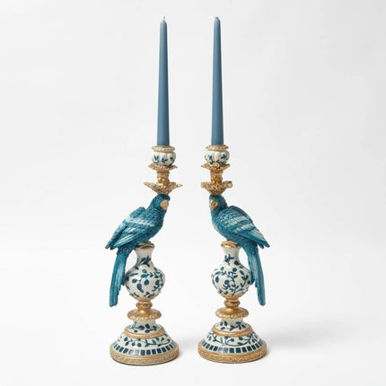 Bougeoir - Perroquet bleu hollandais ↑ 40 cm - Gauche