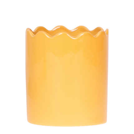 Kolibri Home | Curve sierpot - Mosterdgeel - Ø9cm