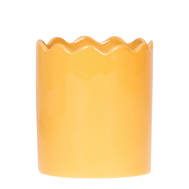 Kolibri Home | Curve sierpot - Mosterdgeel - Ø9cm