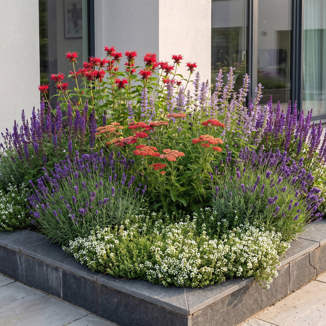 Borderpakket - Geurend - Diversen - Soorten en kleuren - 12 Planten - Pot 11cm - Hoogte 15-25cm