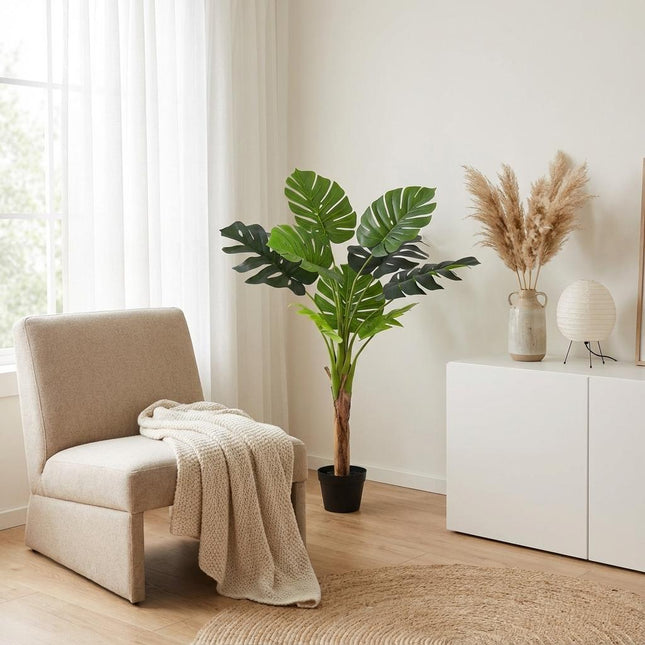 Kunstplant Monstera Deliciosa - ↕120cm