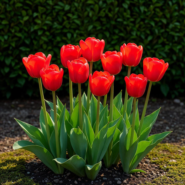 Bulbi da fiore - Tulipano Triumph Rosso - Colore Rosso - 15 pezzi - Misura bulbo 11/12 - Confezione XXL