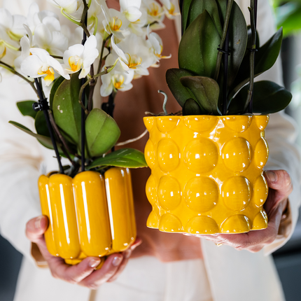 Kolibri Home | Retro Shine sierpot - Yellow - Ø9cm