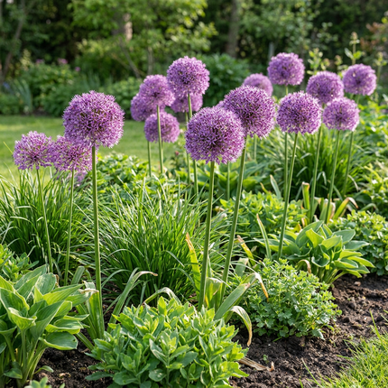 20x Allium Gladiator - Bloembollen - Sierui - Paars - Zomerbloeier - Bolmaat 16/18