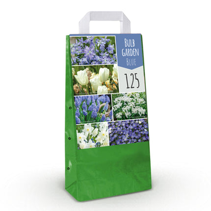 Bulbes de fleurs - Assortiment de bulbes bleus pour jardin - Variétés variées - Couleur bleue - 125 pièces - Emballage cadeau