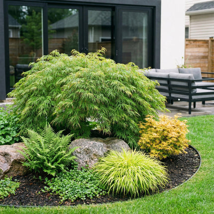 Acer palmatum Emerald Lace - Japanse Esdoorn - Groen - ↕90cm - Ø26cm