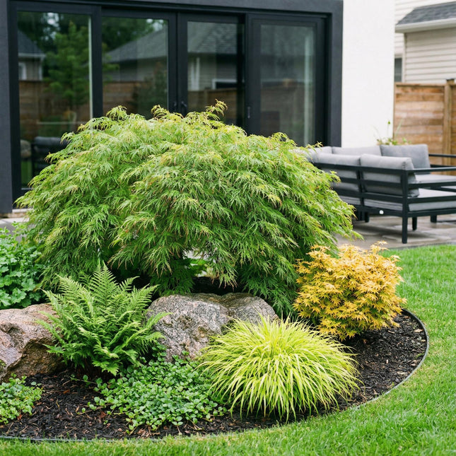 Acer palmatum Emerald Lace - Japanse Esdoorn - Groen - ↕90cm - Ø26cm