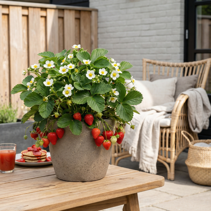 Aardbeienplanten (Fragaria) 100% biologisch - 6x
