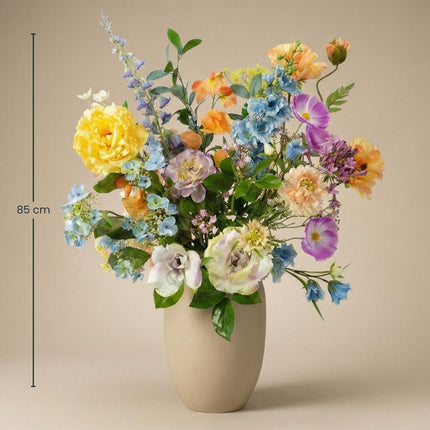 Ramo de flores artificiales - Soft Spring Deluxe - Tacto real - 18 tallos - ↕85 cm
