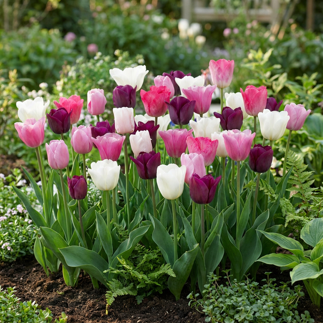140x Tulipa Pastel mix - Bloembollen - Pastel tulp mix - Diversen - Voorjaarsbloeier - Bolmaat 11/15